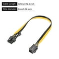 thumbnail image 2 of Uxcell PCIe Cable 6 Pin Female to 8 Pin (62) Male PCI Express Power Adapter Cable GPU Power Supply Cable 320mm, 2 of 6