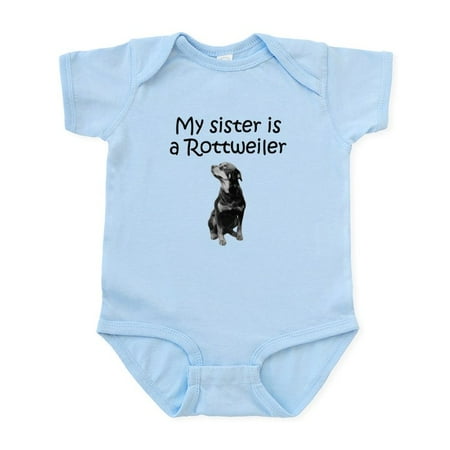 

CafePress - My Sister Is A Rottweiler Body Suit - Baby Light Bodysuit Size Newborn - 24 Months
