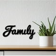 thumbnail image 6 of 1 pc Wood Family Sign Wall Decor Art Cutout Letter Word Laser Cut Unfinished Decorative Accessories Rustic for Living Room Home Door Farmhouse Porch Bedroom Decoration 11.8 x 5.47 Inch Black, 6 of 7