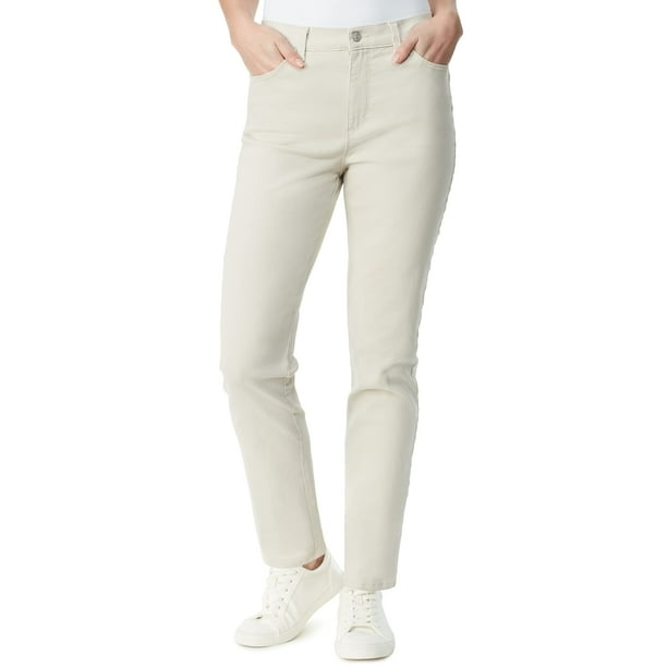 Pantalones Gloria Vanderbilt Amanda de tiro alto y corte cónico Stonewood 33"