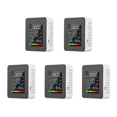 thumbnail image 1 of 5X 5 in 1 Air Quality Monitor TVOC HCHO Temperature Humidity CO2 Meter, USB Rechargeable CO2 Detector White,5 * Air Quality Analyzer 5 * USB Cable 5 * English manual,White, 1 of 6