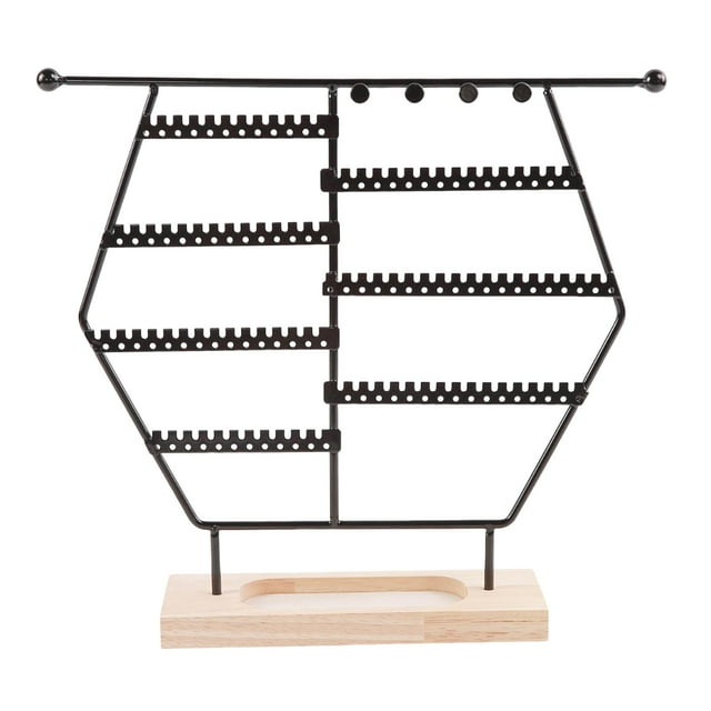 Organizador de joyas, expositor, pulseras, pendientes, almacenamiento Negro