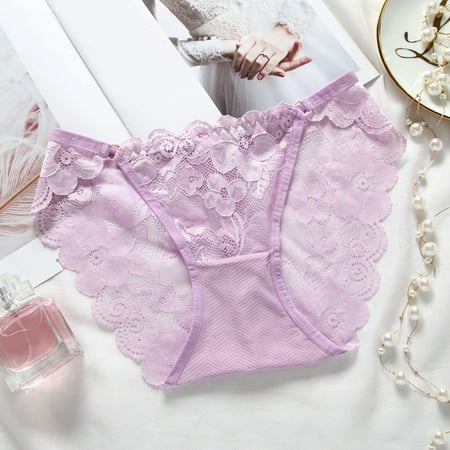 

〖TOTO〗Women Panties Women Breathable Lace Panties Hollow Low Waist Briefs Cotton Crotch Panties