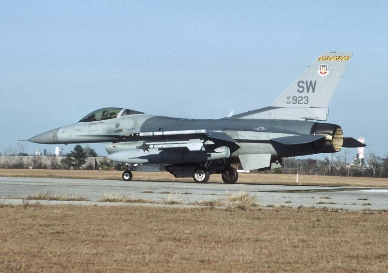 F16C of the 79th Fighter Squadron, 363d OG, Shaw AFB, SC20 Inch By 30 Inch Laminated Poster