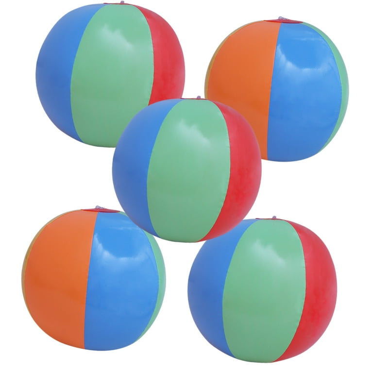 5pcs Inflatable Beach Balls Funny Ball Toys Intersting Ball Playthings Colorful Balls for Kids Children Toddlers Random Color