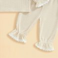 thumbnail image 6 of TOWED22 Toddler Baby Infant Girl Outfits Clothing Set Long Sleeve Graphic Sweatshirt + High WaistJoggers 2pcs Clothes for Preschool(Beige,12-18 M), 6 of 6