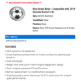 thumbnail image 2 of Rear Brake Rotor - Compatible with 2019 Hyundai Santa Fe XL, 2 of 2