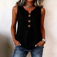 thumbnail image 2 of Posijego Summer Tank Tops for Women V Neck Button Front Sleeveless Solid Color Lightweight Casual Tank Tops for Women, 2 of 5