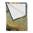 thumbnail image 2 of Winery Soft Flannel Fleece Blanket, Sunset over the Vineyards of the South of France Sunbeams Cloudscape Picture, Cozy Plush for Indoor and Outdoor Use, 50" x 60", Green Yellow Grey, by Ambesonne, 2 of 5