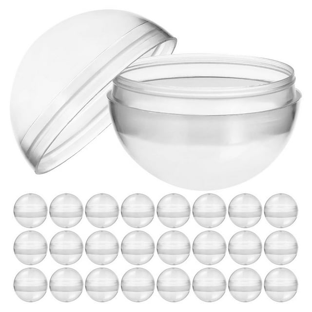Maytalsory 100x Sturdy Empty Colored Balls Endless Crafting Possibilities With Durable Plastic Empty Clear-Colored Round transparent 32mm