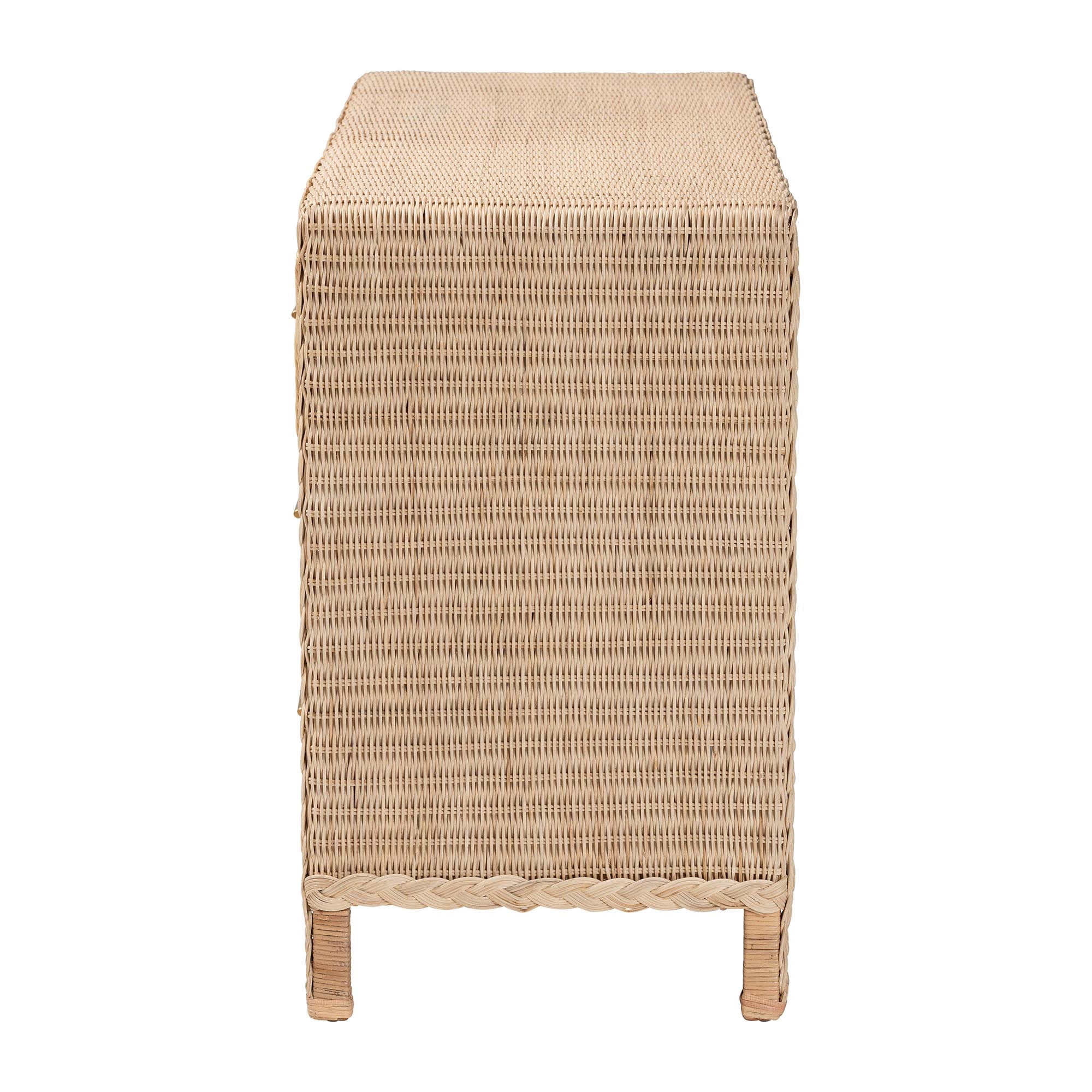 bali & pari Lanica Japandi Dresser, 6-Drawer, Sun-Bleached Rattan