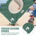 thumbnail image 3 of XYX Case for iPad Air 13 (2025)/iPad Air 13 (2024)/iPad Pro 12.9 inch (2022/2021/2020/2018) with 360 Degree Rotating, Hand Strap, Shoulder Strap, Emerald Green, 3 of 7