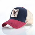 thumbnail image 1 of Unisex Cotton Snapback caps for men Embroidery wolf Baseball Cap Women's Breathable Mesh Trucker Bone rooster Hip Hop hats Gao Jinjia LED, 1 of 2