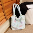 thumbnail image 4 of Bolsa De Hombro Bolsa de mano para mujer, de compras esponjoso para otoño e invierno, portátil Retro para viajes Tmvgtek Para Estrenar, 4 of 9