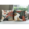 thumbnail image 3 of Ambesonne Mid Century Modern Throw Pillow Cover 4 Pack, Botanical Boho, 24", Burnt Orange Green, 3 of 4