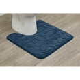 thumbnail image 2 of Contour Bath Rug Memory Foam Mat 3D Pebble 20”L x 20”W Navy Blue, 2 of 6