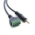 thumbnail image 4 of 3.5mm Screw Terminal Adapter Speaker Cable 4-Core Stereo TRRS Male Hole to AV 4 Screw Terminal Balun Connector Cable, 4 of 6