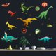 thumbnail image 4 of 14 pegatinas de pared de dinosaurio luminosas, pegatinas de pared de dinosaurio de PVC extraíbles para dormitorio y aula, 4 of 8