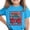 Blue, variant on Boys Girls 4th of July T-Shirt USA 250th Patriotic Tees Kids Short Sleeve Shirts 3-15 Years