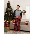 thumbnail image 6 of MINTREUS Men's Pajama Set Lightweight Sleepwear Long Sleeve Shirts and Bottoms Soft Comfy Pjs with Pockets, 6 of 7