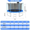 thumbnail image 6 of Trampoline,  14 FT Recreational Trampoline with Enclosure Net, Basketball Hoop and Ladder, Trampoline Outdoor for Kids, 6 of 8