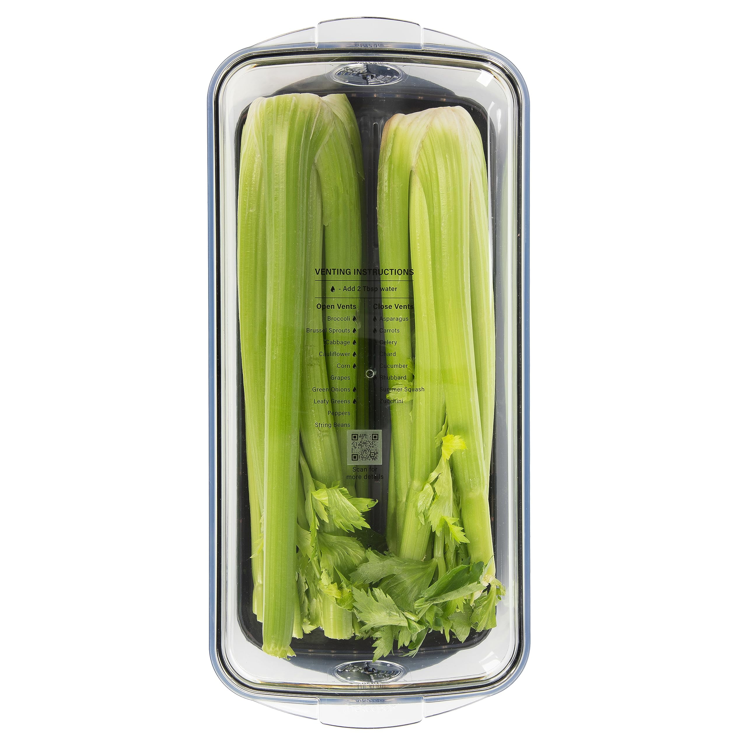 ProKeeper+ by Progressive Stackable Produce ProKeeper Storage Container with Stay-Fresh Vent System (PKS-917 (5.7qt Long Produce))
