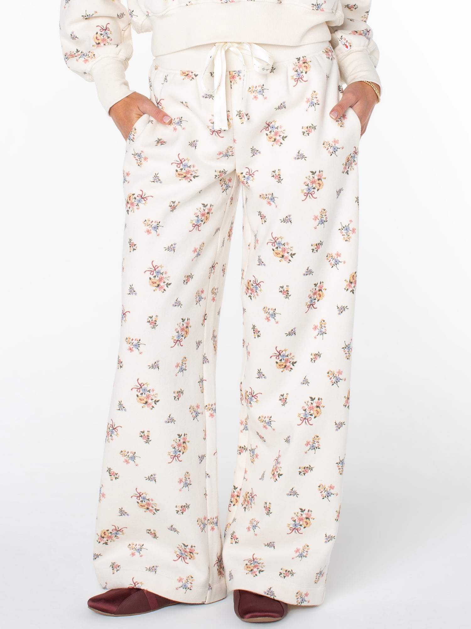Celebrity Pink Women's Wide Leg Sweatpants with Wide Elastic Waist, Sizes XS-XXXL