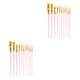 thumbnail image 3 of Bearachild 10 pinceles de pintura de pincel de acuarela niños adultos pinceles de vidrio estudiantes principiantes suministros rosa Rosado 2piezas Bearachild CBP119522, 3 of 5