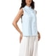 thumbnail image 4 of INSPIRAR CHIC Blusas de Ojal para Mujeres 2026 Verano Hueco Crochet Floral Bordado Sin Mangas Top de Tanque XL Azul Claro, 4 of 6