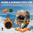thumbnail image 6 of Men's Ushanka Trapper Hat: Warm Eskimo with Brim Winter Hunting Ear Protection, Cold-Resistant Faux Fur Perfect for Cold Seasons L Black White, 6 of 6