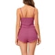 thumbnail image 3 of Conjuntos de pijama para mujeres INSPIRE CHIC, camisetas de punto con pantalones cortos, 2 piezas, ropa de dormir, M, rojo rosa, 3 of 5