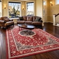 thumbnail image 5 of Jamfeel Area Rugs Vintage Floral Printed Washable Non-Slip Carpets Foldable Thin Low Pile Rug for Living Room Bedroom 8'x10' Red, 5 of 8