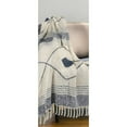 thumbnail image 3 of 60" X 50" Red Woven Cotton Striped Throw Blanket with Fringe, 3 of 5