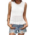 thumbnail image 4 of Women Short Sweater Vest Sleeveless Summer Bohemian Knitted Waistcoat, 4 of 5