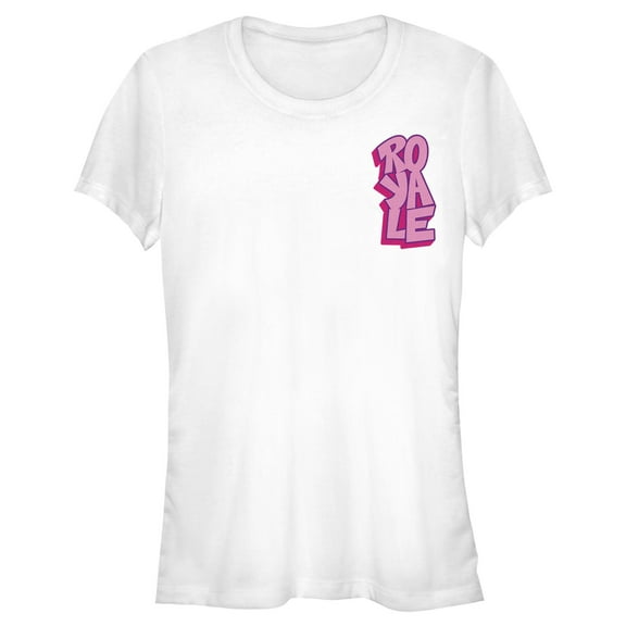 Junior's Fortnite Small Pink Royale Graphic Tee White Small