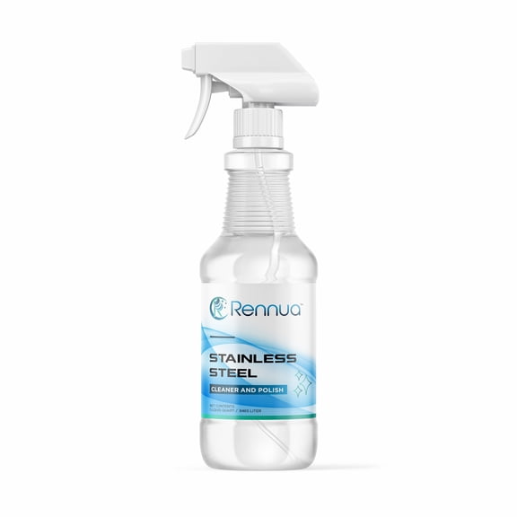 Rennua Stainless Steel Cleaner and Polish 32oz  - Protects Appliances from Fingerprints and Leaves a Streak-Free Shine for Refrigerator | Dishwasher | Oven | Grill