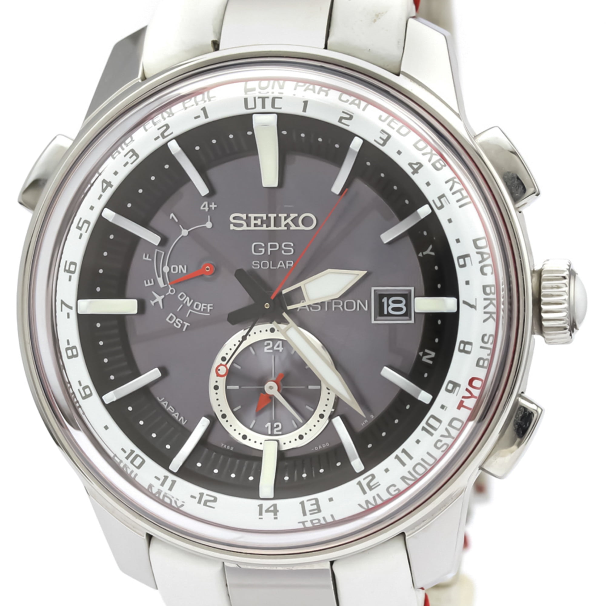 Authenticated Used Seiko Astron Solar Stainless Steel Men's Sports Watch  SBXA045(7X52-0AM0) 