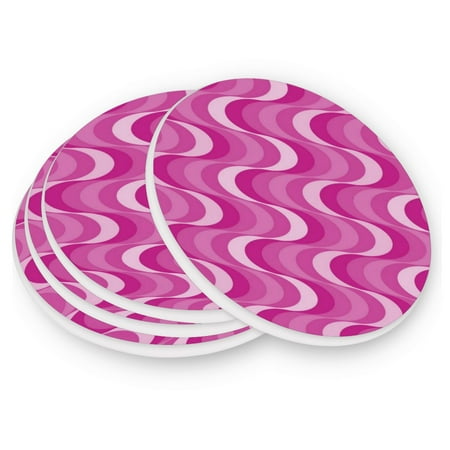 

Round Coasters Modern Style Ceramic Coaster Waterproof and Durable Drink Coaster Coasters set of 4 Customizable Coasters 1pc Purple Ripples