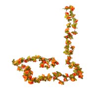 Moocorvic Artificial Peony Flower Garland 8.2 ft for Wedding Party Table Decoration, Orange