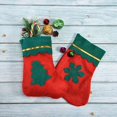 thumbnail image 2 of HWZWT Red and Green 24 Pieces Christmas Mini Stockings 7 Inch Christmas Gift Card Stockings Silverware Holder for Rustic Style Christmas Tree Decoration Supplies, 2 of 5