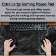 thumbnail image 4 of Computer Desk Pad Black and White, Mouse Pad for Men Desk Pad for Men Big Mouse Pad, Gaming Keyboard and Mouse Pad Non-Slip Rubber Base, 35.4 X 15.7 inch for Work/Game/Office Topographic Map, 4 of 6