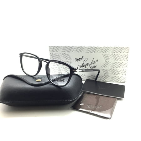Persol Men Black Square New Eyeglasses PO 3188 V 25 Caligrapher Edition 51 Plastic
