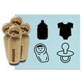 thumbnail image 1 of Baby Outfit Bottle Pacifier Sleeping Rubber Stamp Set for Scrapbooking Crafting Stamping - Medium 1 Inch, 1 of 7