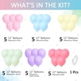 thumbnail image 2 of Globos de arcoíris pastel, paquete de 100 globos de 13,2 pulgadas, globos multicolores macarrones, globos de látex de colores surtidos, 2 of 4