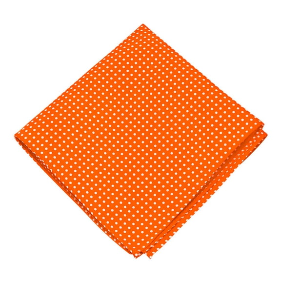 Jacob Alexander Polka Dot Print Pocket Square Handkerchief Hanky - Bright Orange
