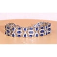 thumbnail image 3 of Bling Blue CZ Tennis Chain Link Bracelet Bridal Vintage Ethnic Wedding Jewelry, 3 of 9