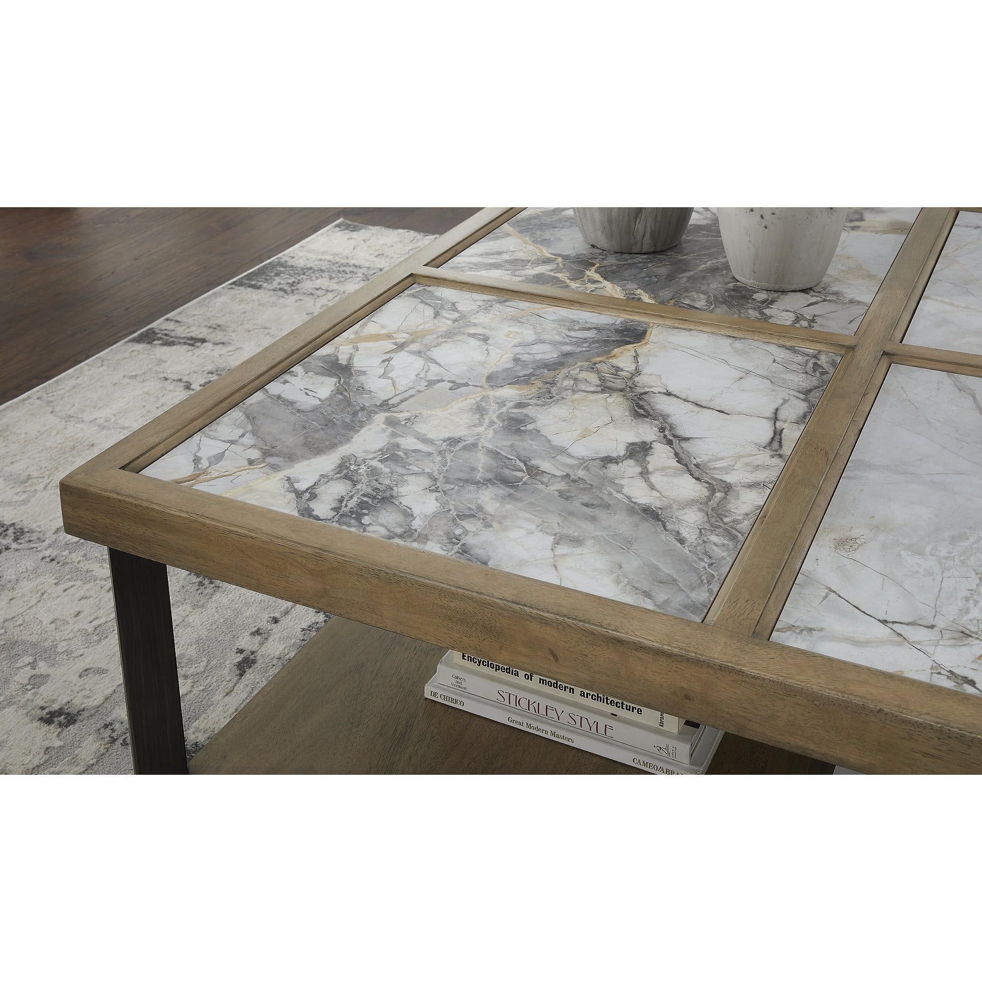 Signature Design by Ashley Furniture Montia  Gray & Off White Coffee Table