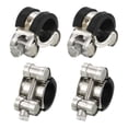 thumbnail image 1 of Unique Bargains T-Bolt Hose Clamp 4Pack 20-22mm Rubber Cushion Metal Intake Intercooler Clamps, 1 of 4