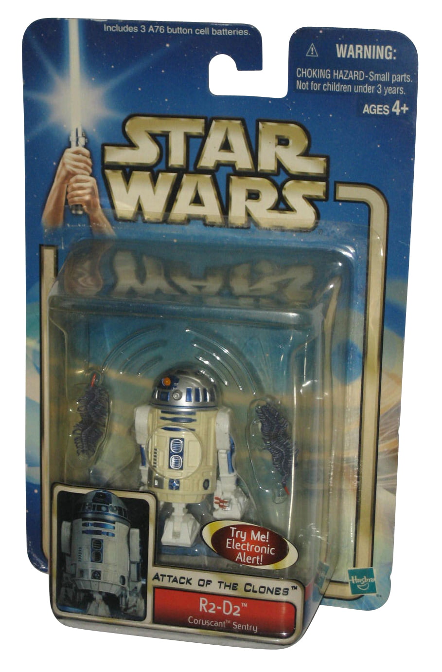 BOXED STAR WARS ATTACK OF THE CLONES ELECTRONIC R2-D2 HASBRO ACTION FIGURE 