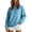 Light Blue, variant on Womens Casual Sweatshirt Loose Fit Quarter Zip Oversized Drop Shoulder Long Sleeve Pullover Top for Weekend Errand Outfit .